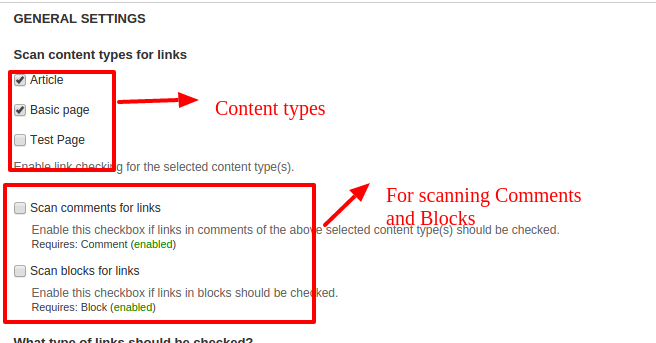 Check Broken links from the Drupal site using Link checker module